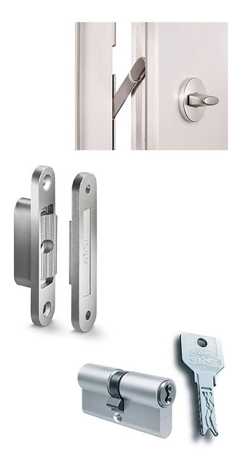 Holzhaustür Türspaltsicherung Bandseitensicherung EGE