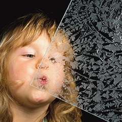 Ornamentglas Muster Eisblume