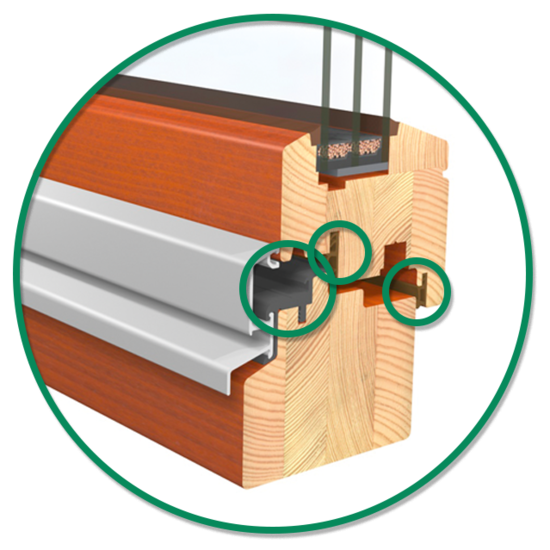 2 Anschlagdichtungen EGE IV 90 Holzfenster