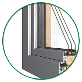 Alu-Aussenschale EGE Holz Alu