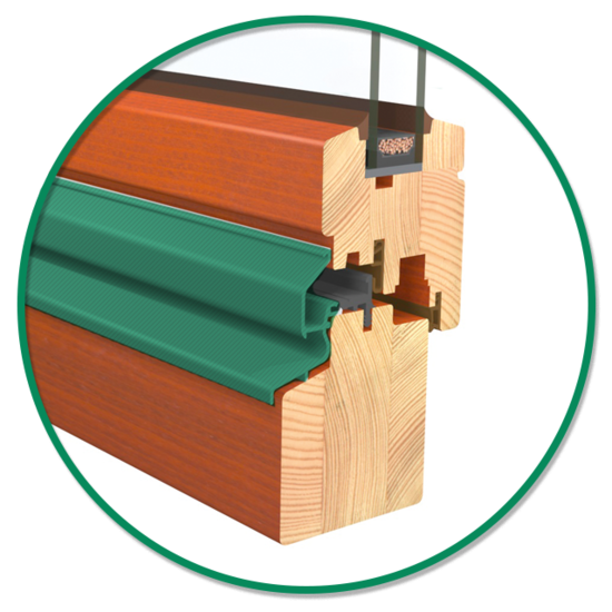 Alu-Regenschiene EGE IV 68 Holzfenster