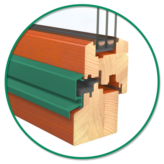 Alu-Regenschiene EGE IV 80 Holzfenster