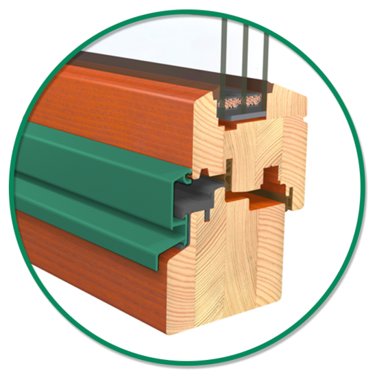 Alu-Regenschiene EGE IV 90 Holzfenster