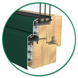 Aluminium-Außenschale EGE Holz Alu 80