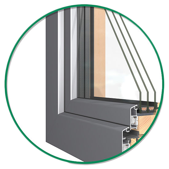 Waermeschutzglaeser EGE Holz Alu 68