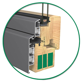 drei Massivholzschichten EGE Holz Alu 68