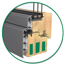 drei Massivholzschichten EGE Holz Alu 80